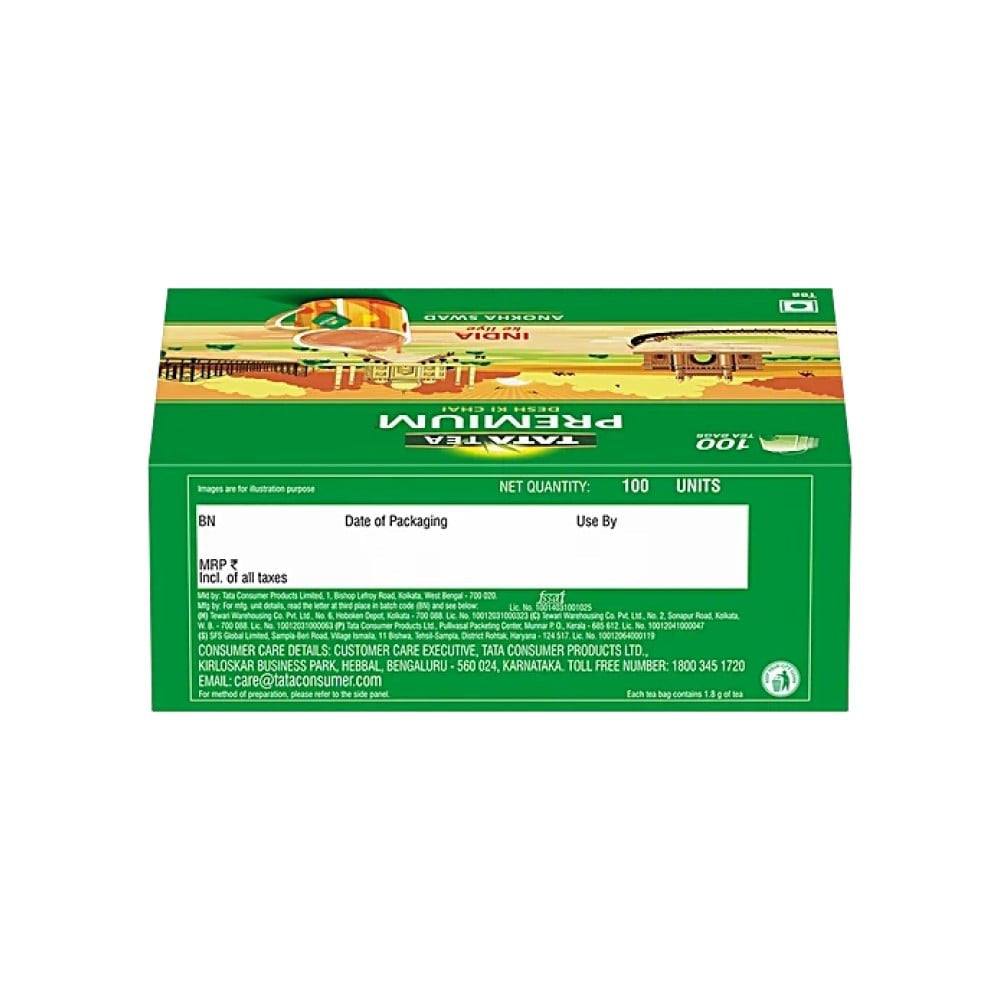 Tata Tea Premium Tea Bags : 1 pack (100 bags)