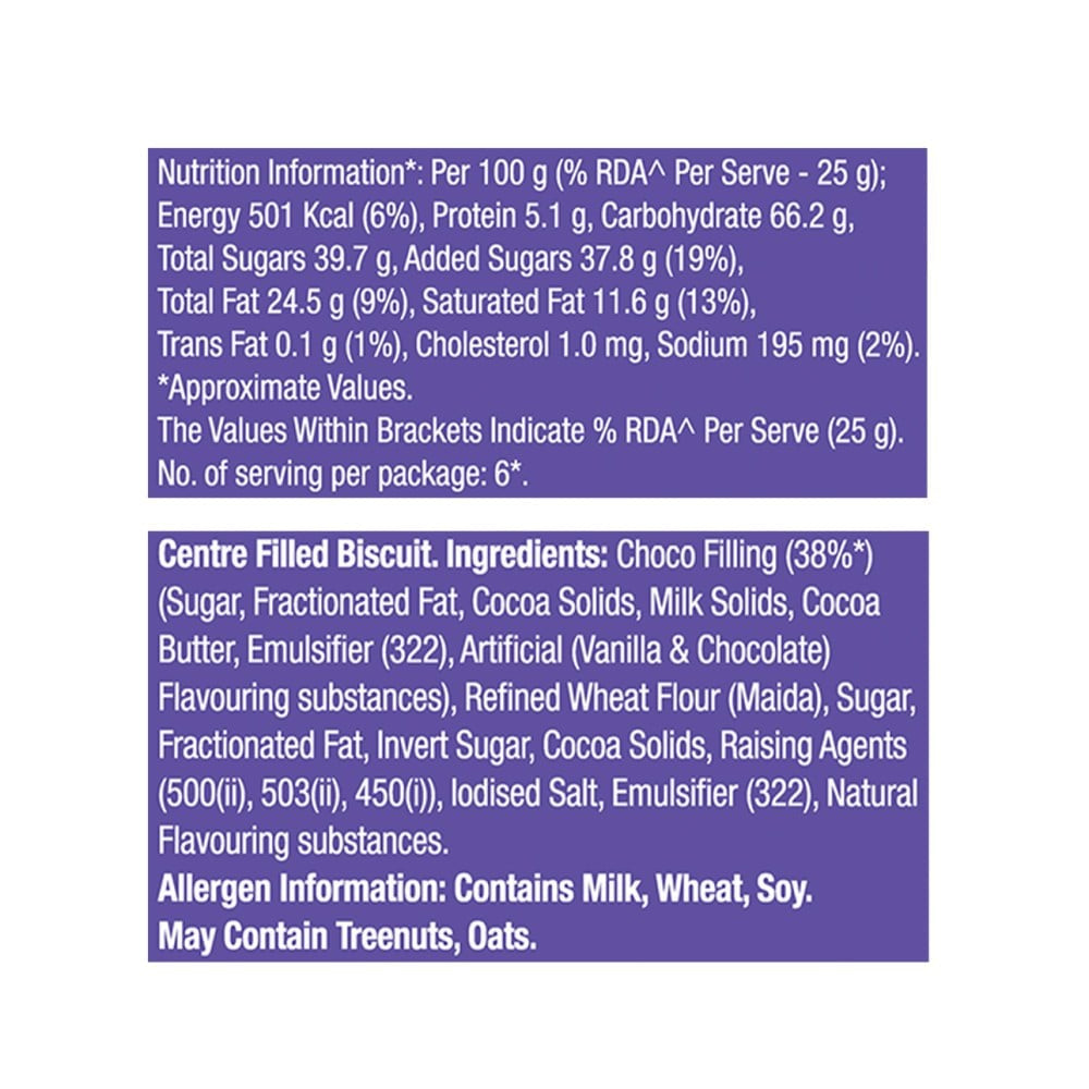Cadbury Chocobakes Choc Filled Cookies : 150 g (12 pieces)