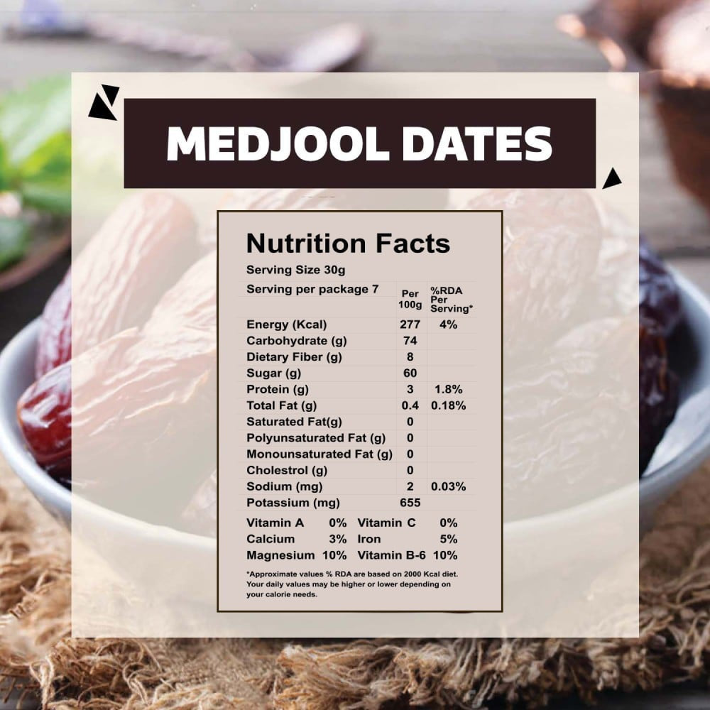 Wonderland Foods Medjool Dates (Khajur) : 200 g
