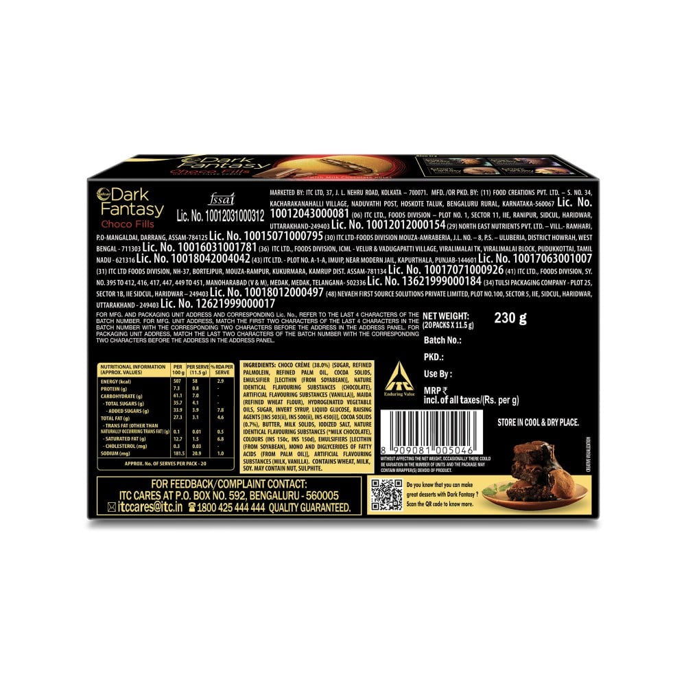 Sunfeast Dark Fantasy Choco Fills Biscuit : 230 g