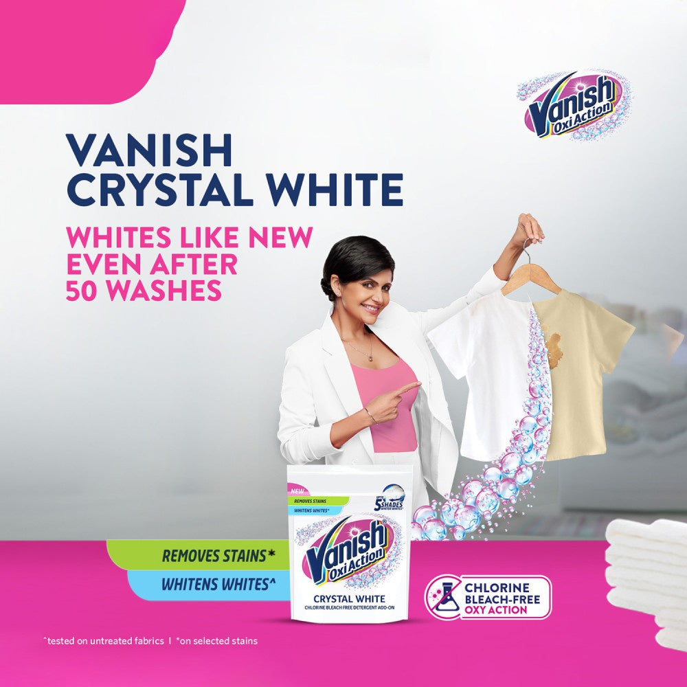 Vanish Oxi-Action White Chlorine Bleach Fabric Whitener : 400 g