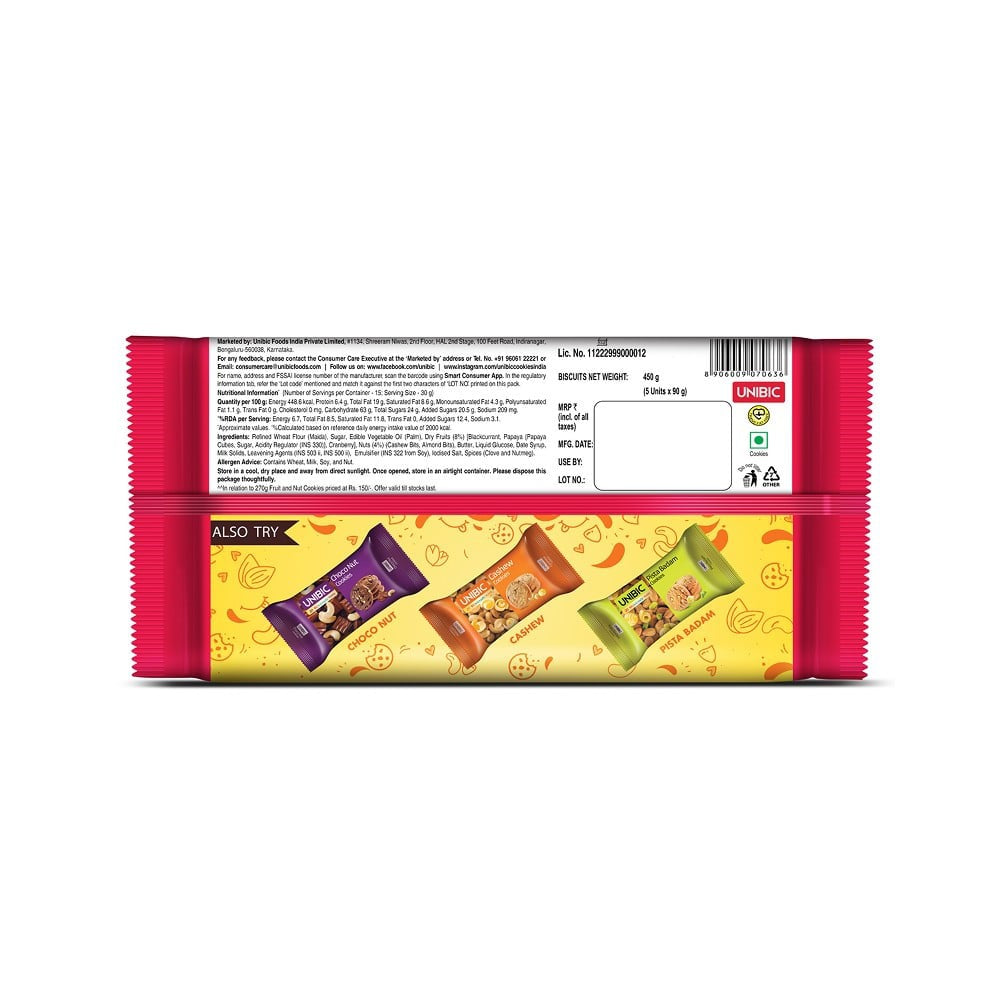 Unibic Fruit and Nut Cookies : 500 g