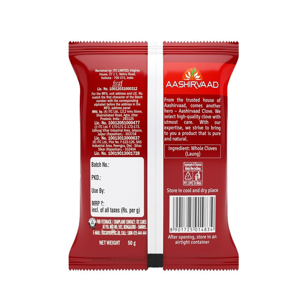 Aashirvaad Pure Whole Clove Whole (Laung) : 50 g