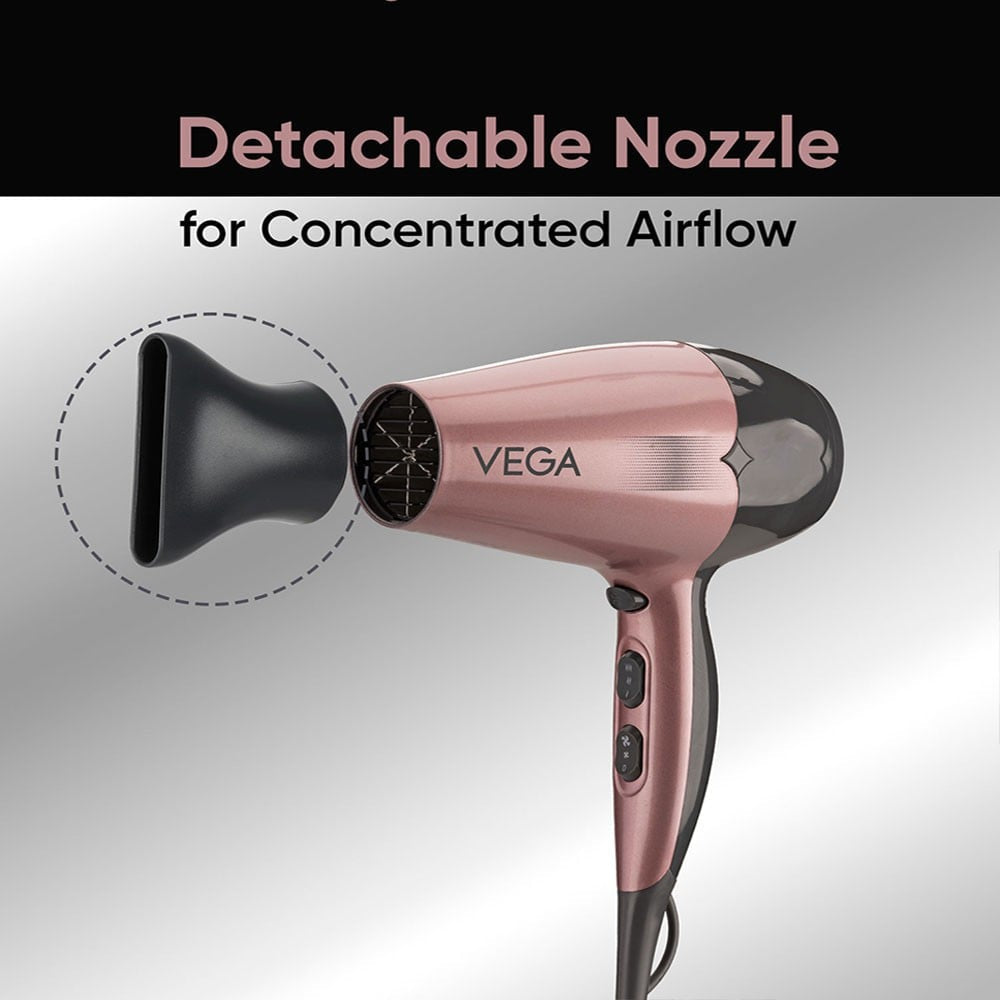 Vega Go Pro Professional Hair Dryer (Rose Gold, 2100 W, VHDH-25) : 1 unit