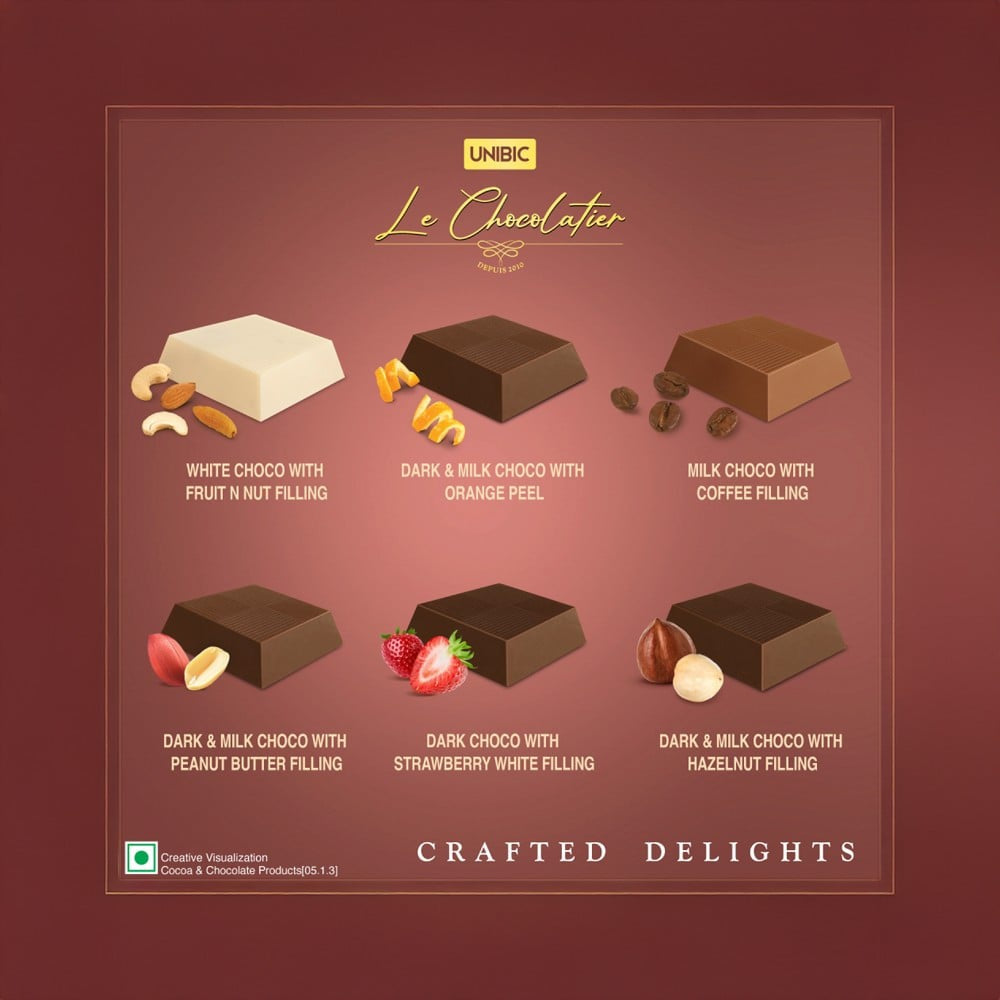 Unibic Le Chocolatier Assorted Chocolate Gift Pack : 168 g