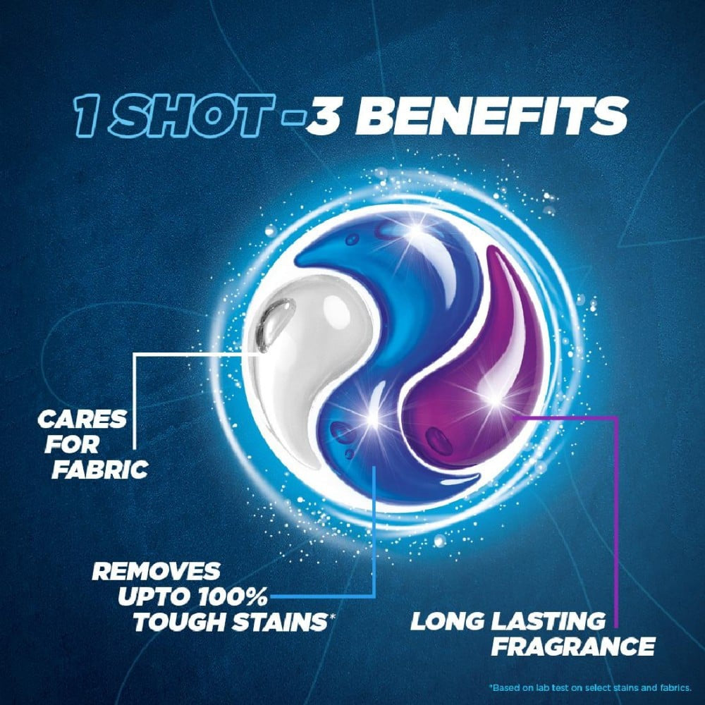 Surf Excel 3 In 1 Smart Shots Detergent Pods : 1 pack ( 26 g x 17 pieces)