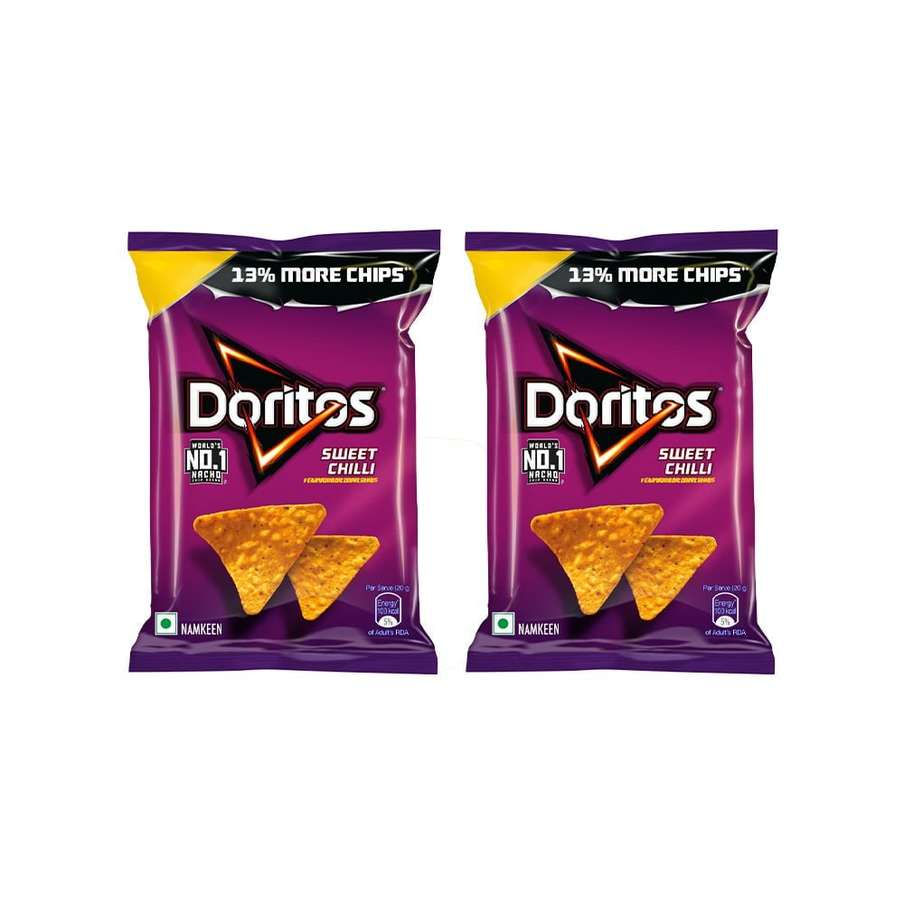 Doritos Sweet Chilli Flavour Nachos - Pack of 2 : 2 x 56 g
