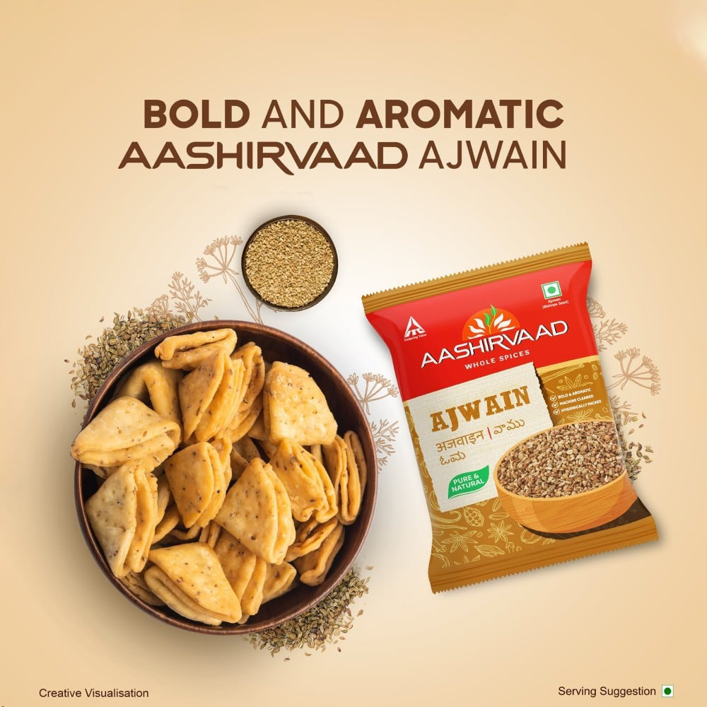 Aashirvaad Pure Whole Ajwain Seeds : 100 g