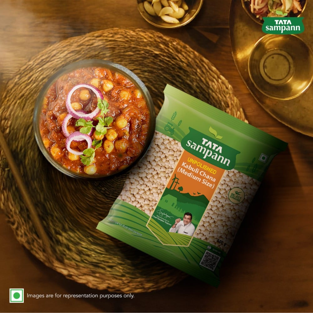 Tata Sampann Unpolished Kabuli Chana (Medium Size) : 500 g