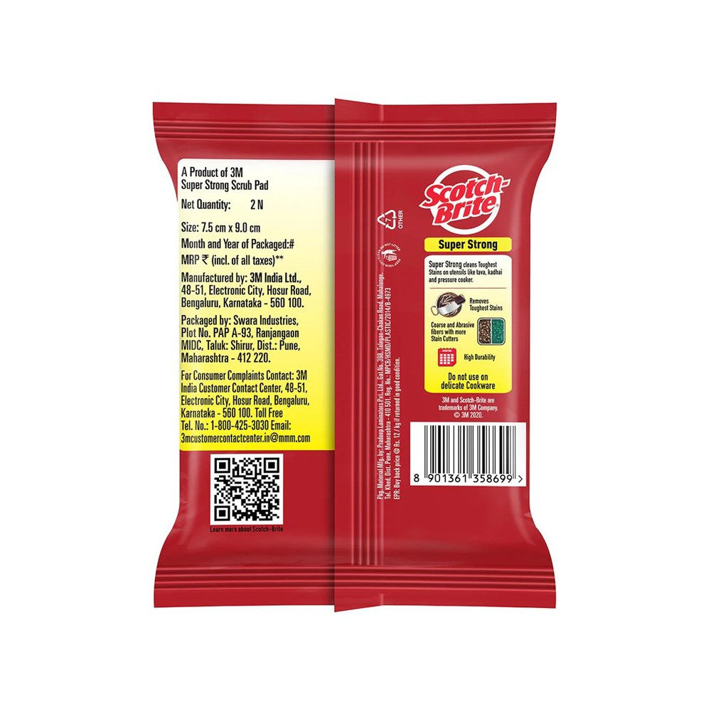 Scotch Brite 2 Pcs Super Strong Scrub Pad : 1 unit
