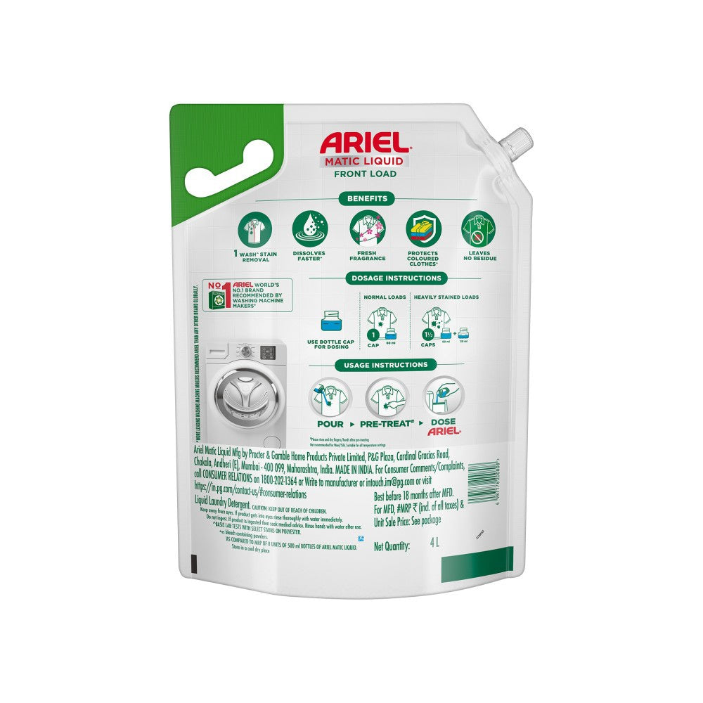 Ariel Matic Front Load Liquid Detergent : 4 ltr