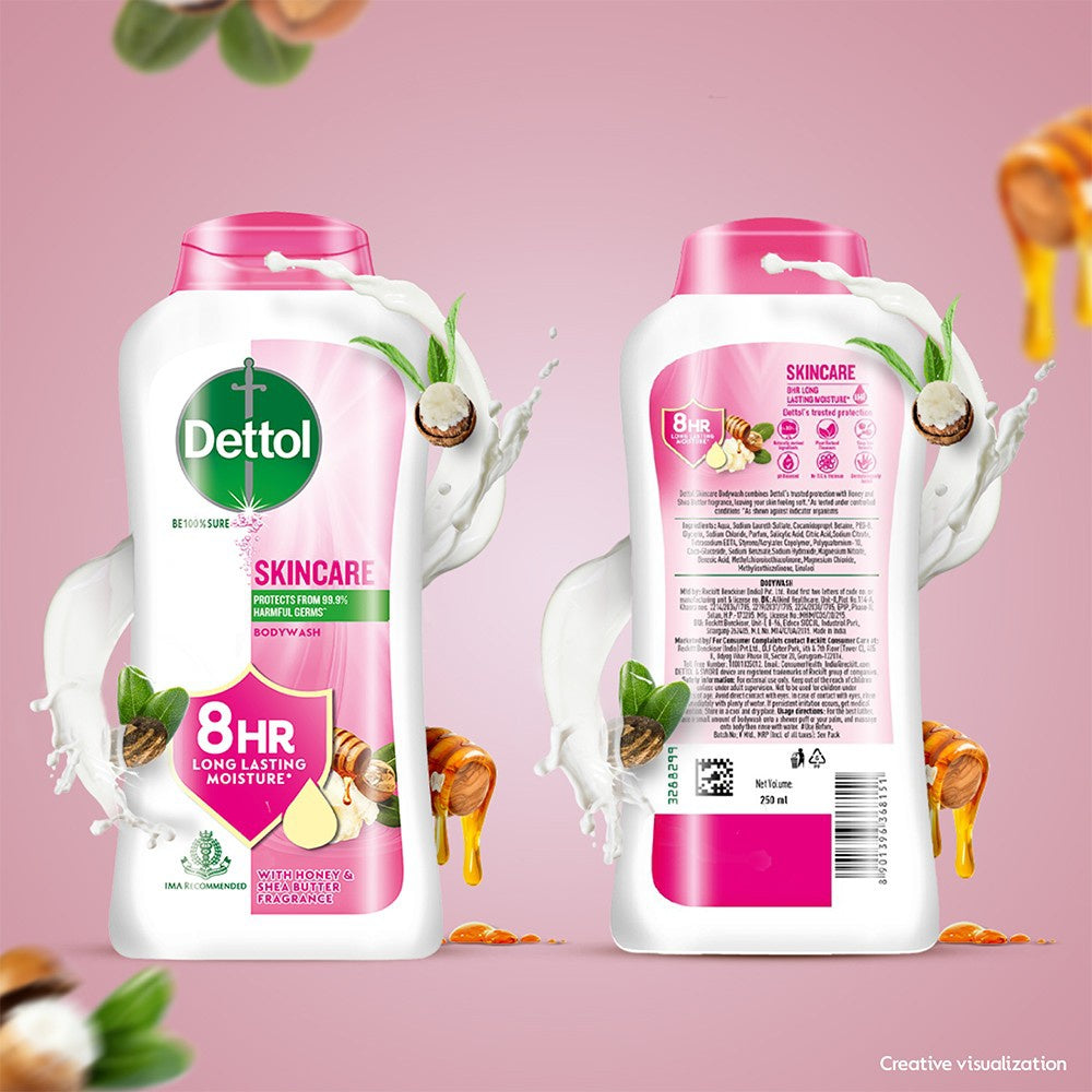 Dettol Salicylic Acid Skincare Body Wash With Honey & Shea Butter : 250 ml