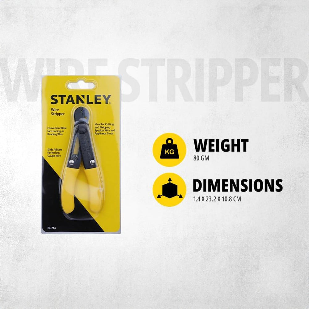 STANLEY Wire Stripper Tool (Yellow & Black) : 1 unit