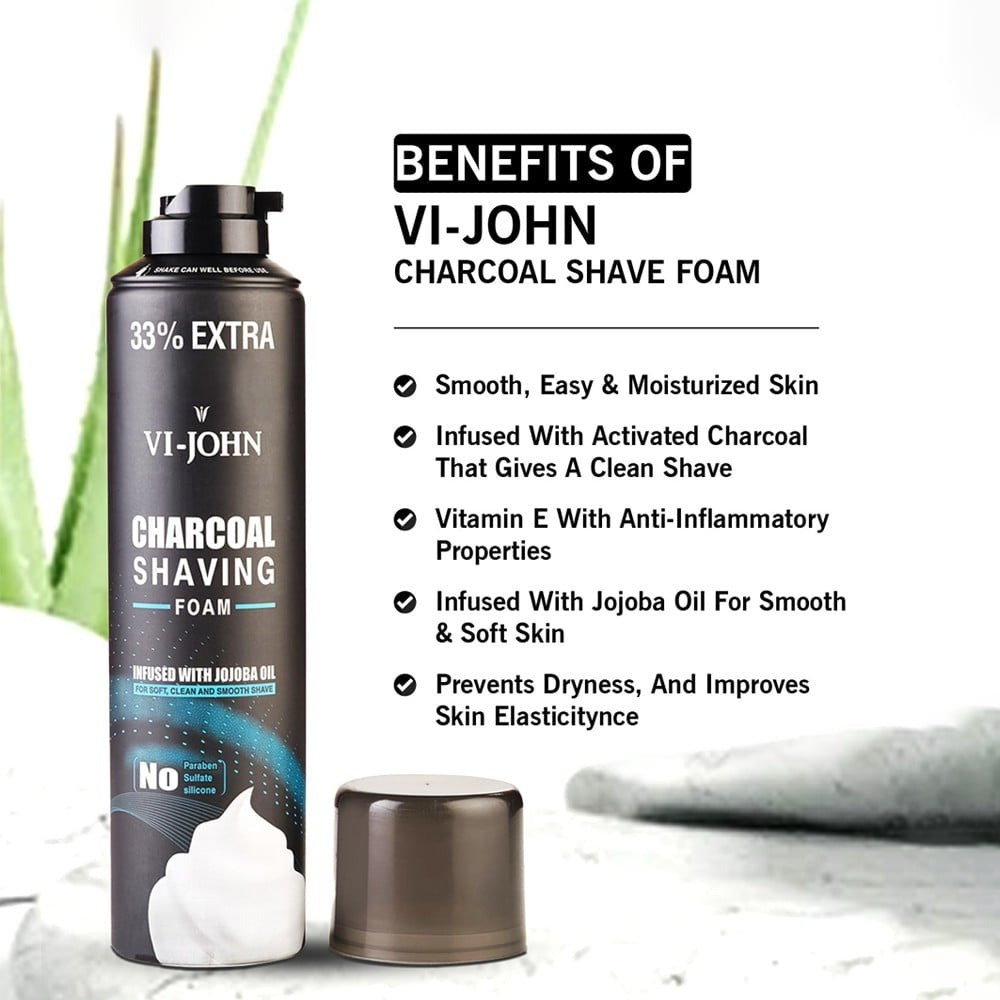 Vi-John Charcoal Shaving Foam : 300 g