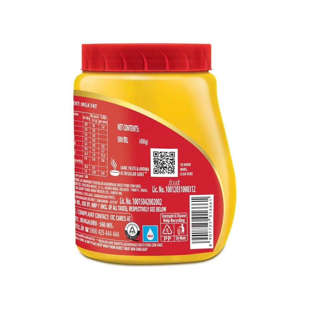 Aashirvaad Svasti Cow Ghee : 500 ml