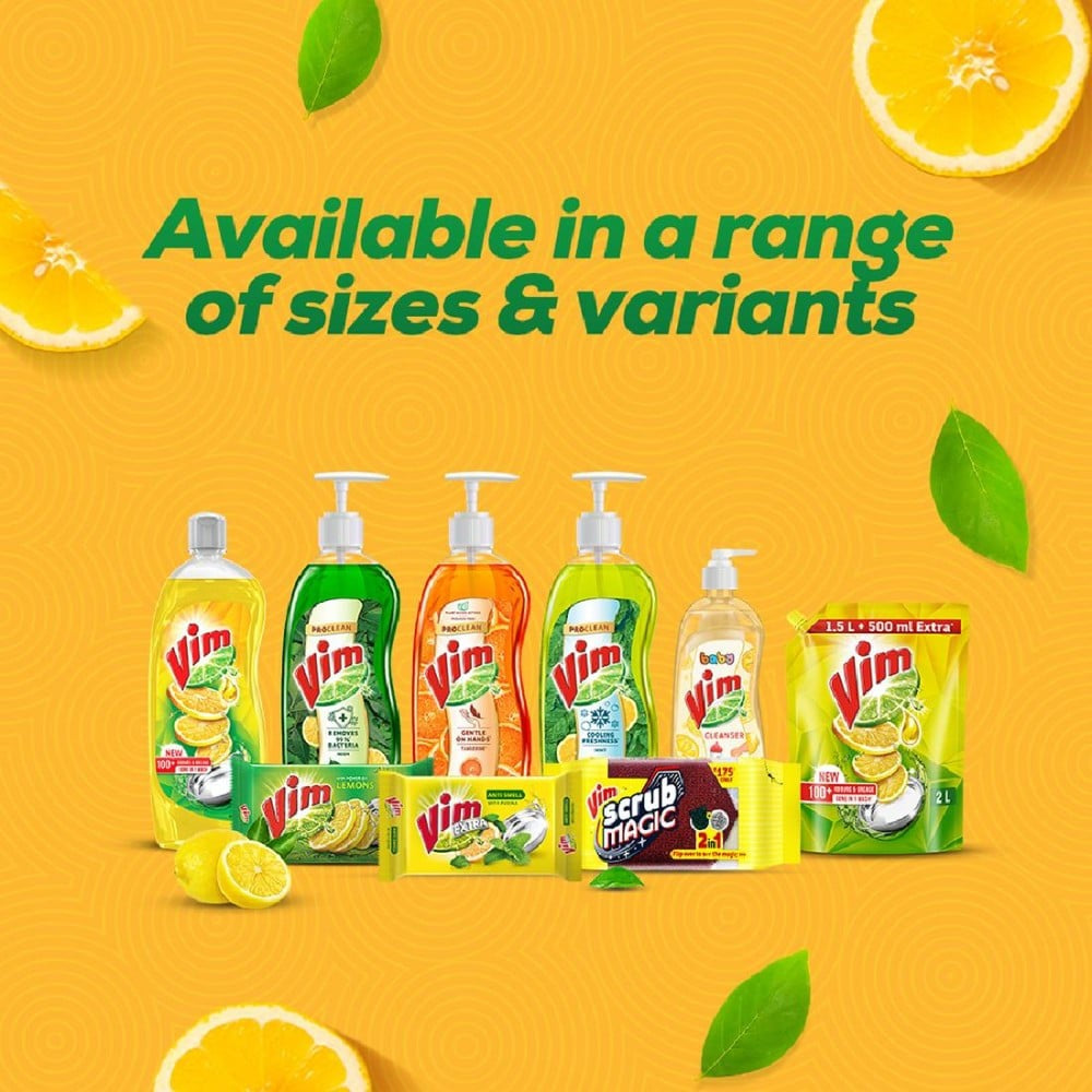Vim Lemon Dishwash Gel : 750 ml