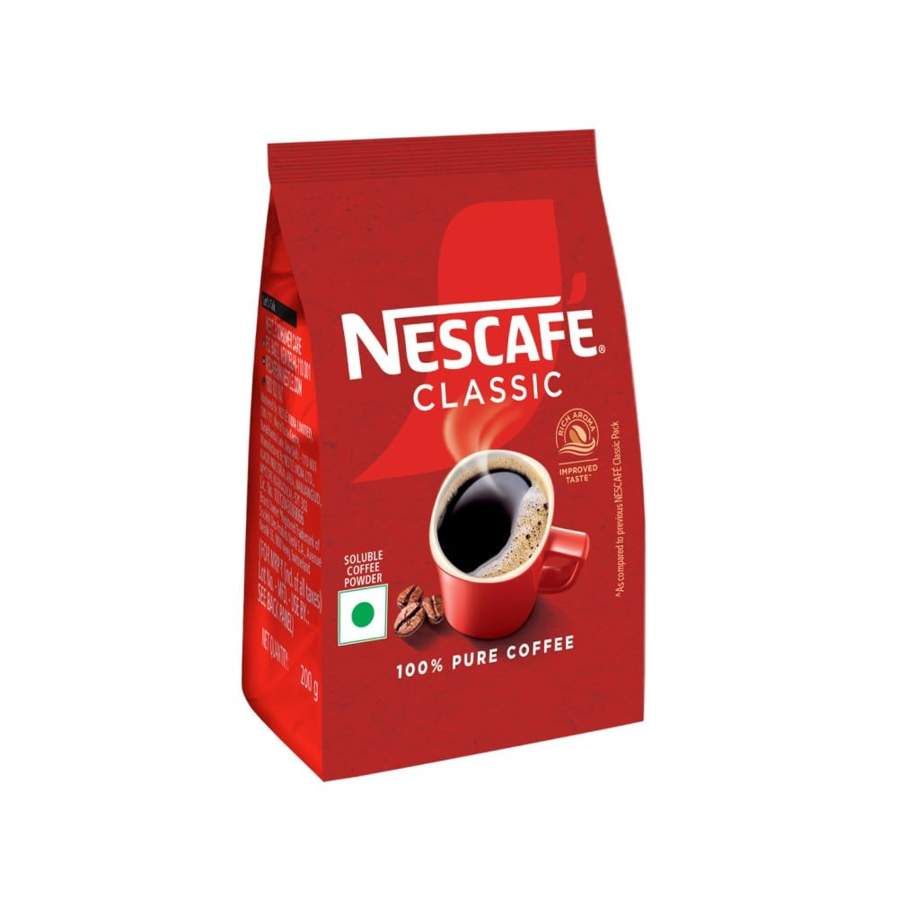 Nescafe Classic Instant Coffee Powder - 100% Pure Coffee : 200 g