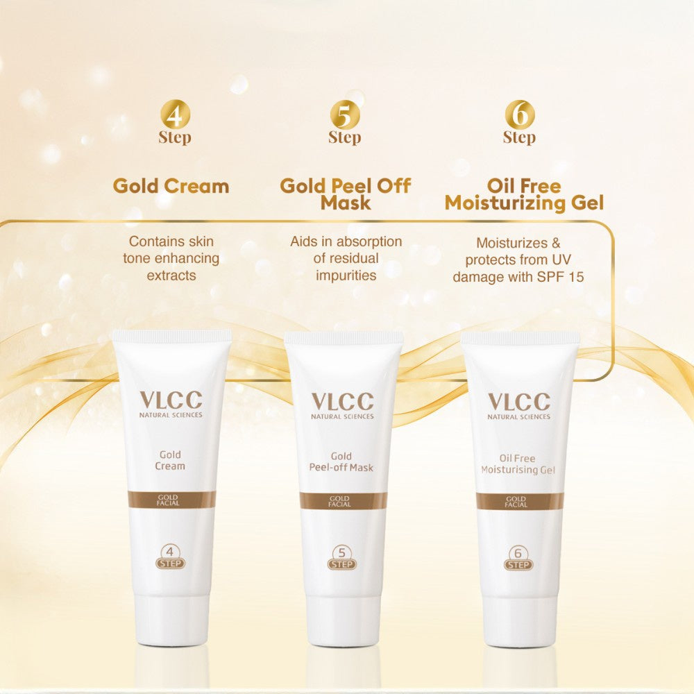 VLCC Gold Facial Kit For Luminous & Radiant Complexion : 60 g