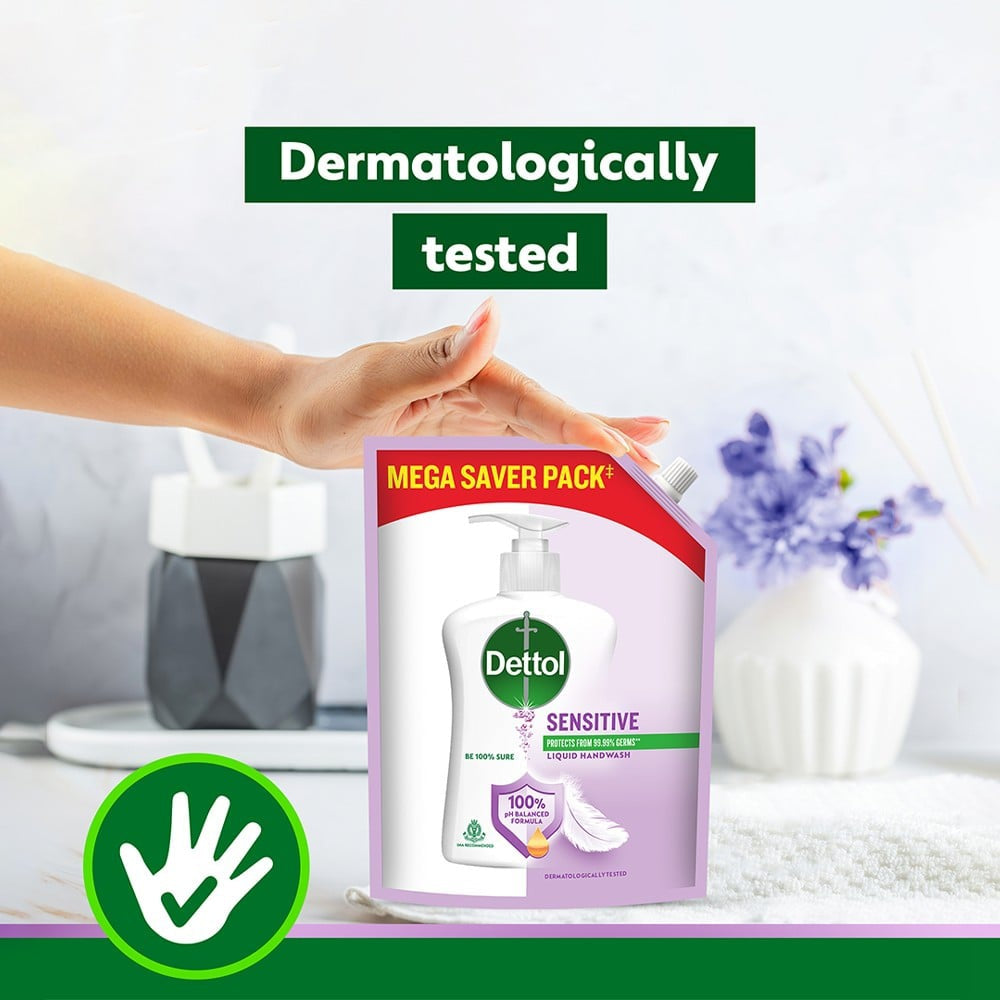 Dettol Sensitive Liquid Hand Wash Refill Pouch : 1350 ml