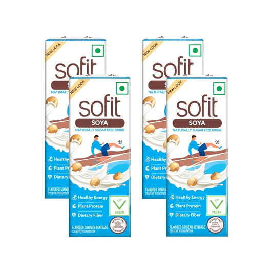 Sofit Natural Soy Beverage - Pack of 4 : 4 x 180 ml