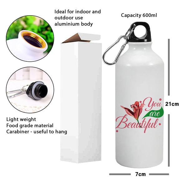 You are Beautiful: Printed Sipper Bottle | 600ml