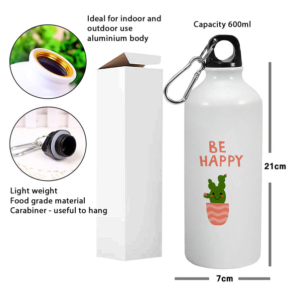 Be Happy: Printed Sipper Bottle | 600ml