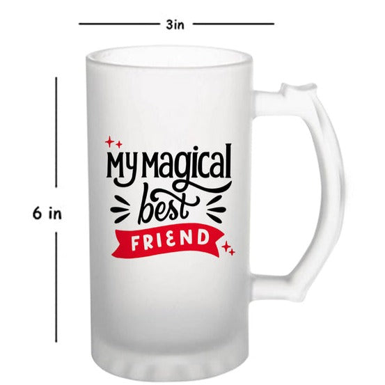 My Magical Friends: Printed Frosted Beer Mug - 770 ml (16 oz)