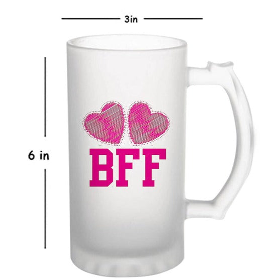 BFF: Printed Frosted Beer Mug - 770 ml