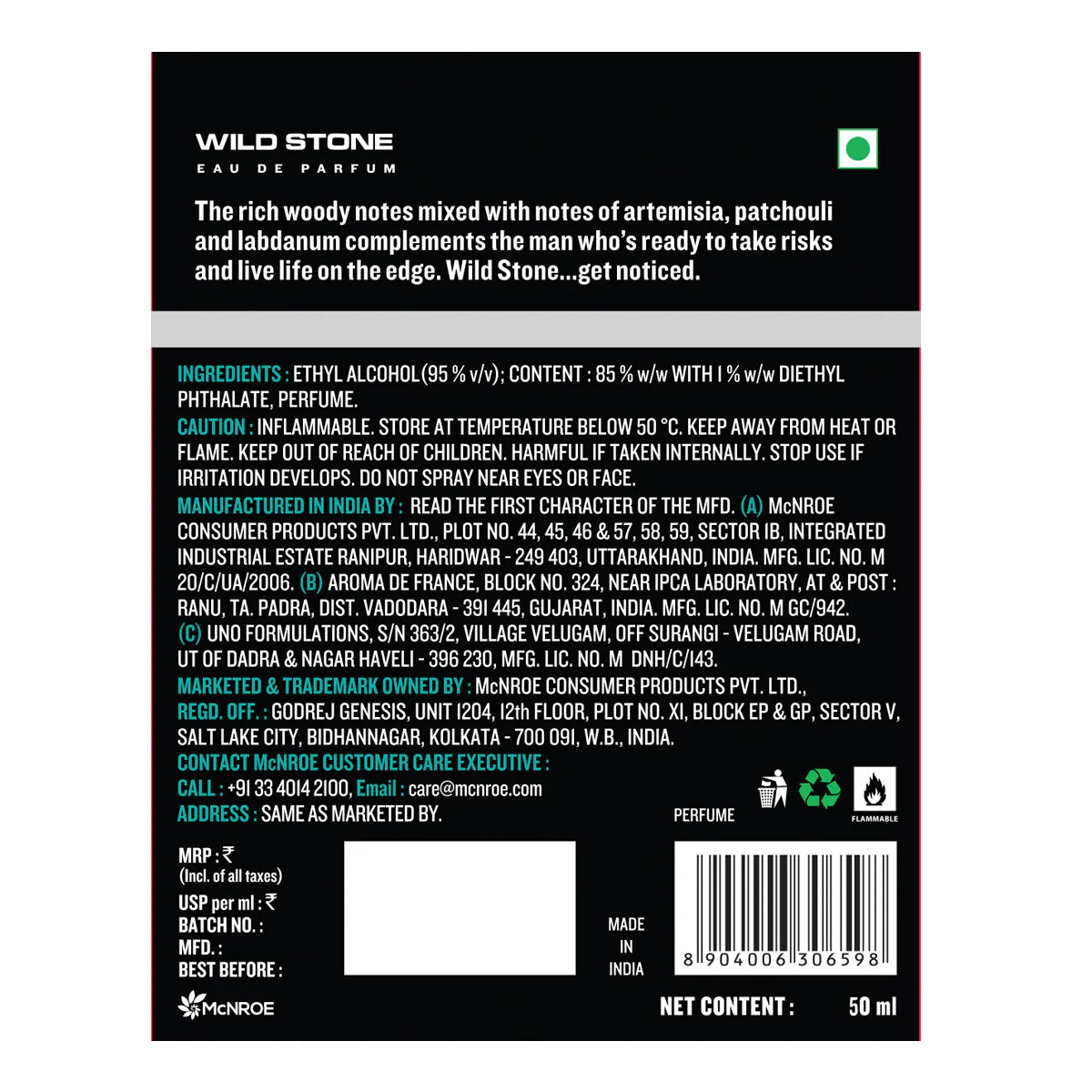 Wild Stone Edge Perfume for Men, 50ml