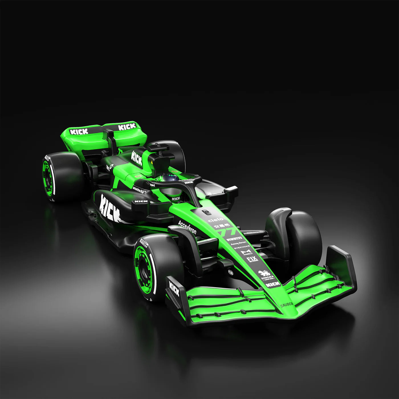 Kick Sauber F1 Team (#77) – Hot Wheels Premium 2025 by Mattel