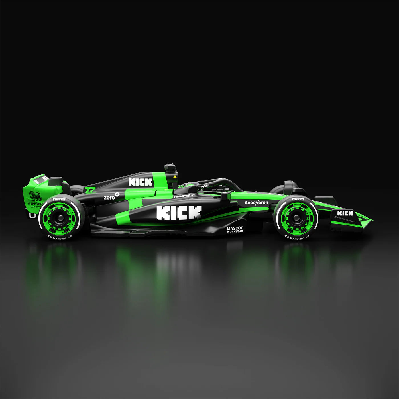 Kick Sauber F1 Team (#77) – Hot Wheels Premium 2025 by Mattel