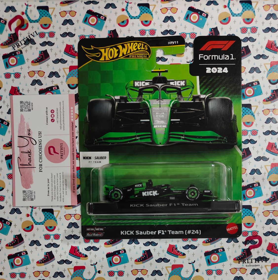 Kick Sauber F1 Team (#24) – Hot Wheels Premium 2025 by Mattel