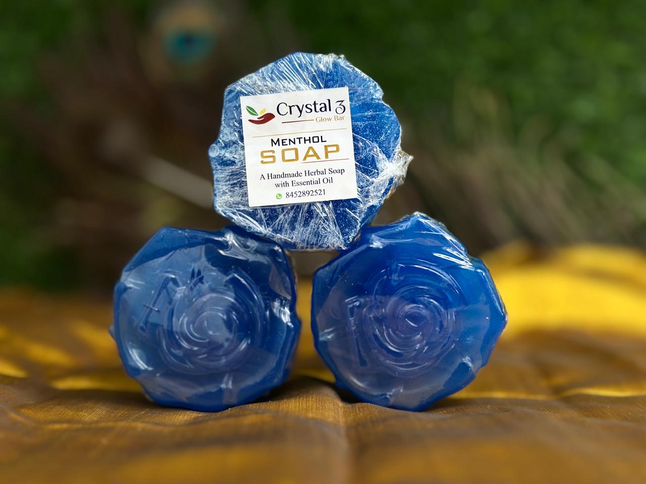 Menthol Skincare Soap – Crystal z Glow Bar (90–100 g)