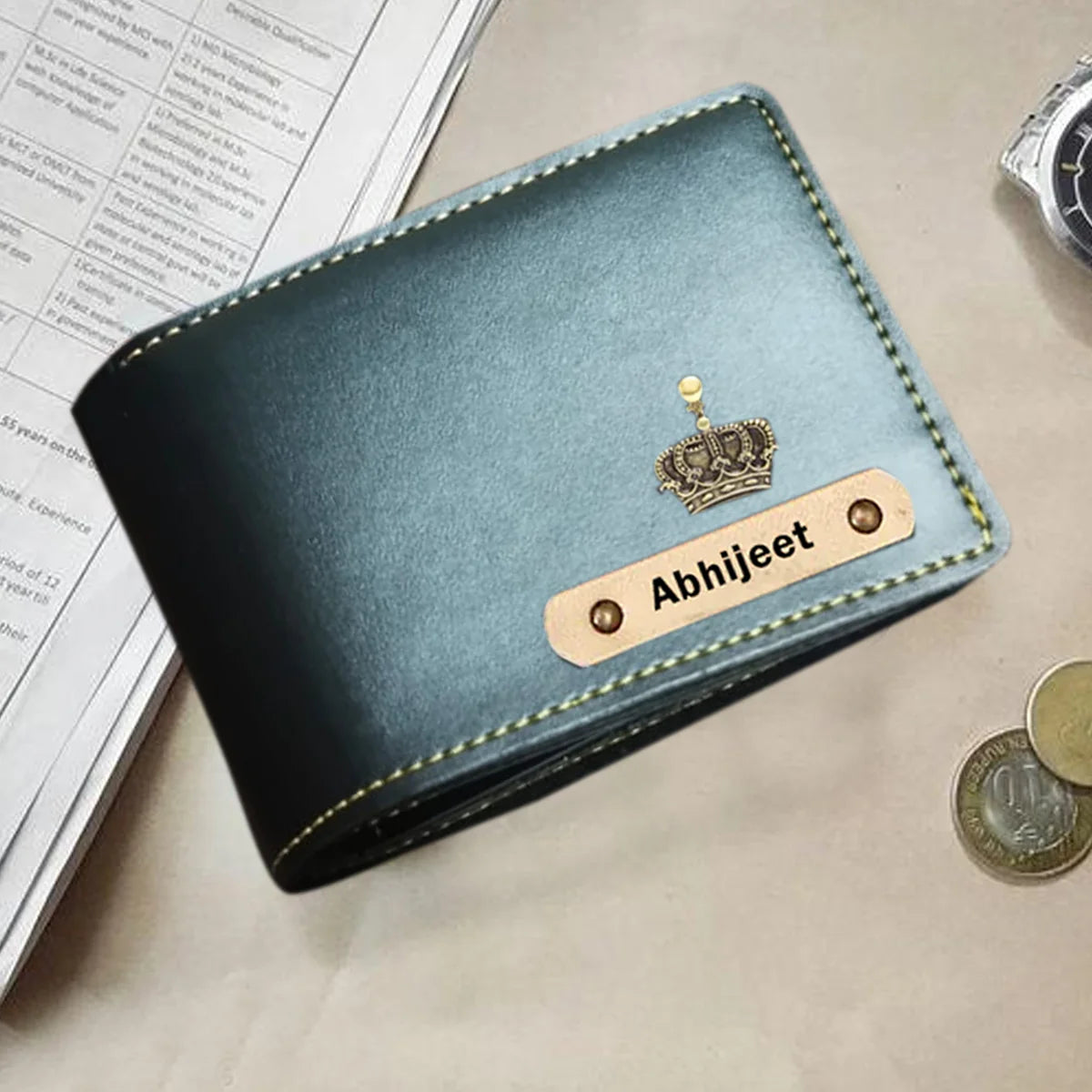 Customized Wallet & Keychain Set for Men – Set of 2