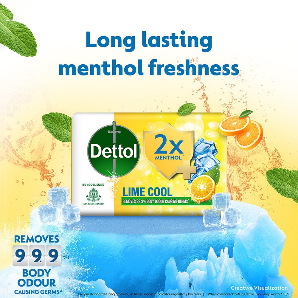 Dettol Lime Cool Soap : 4 x 100 g