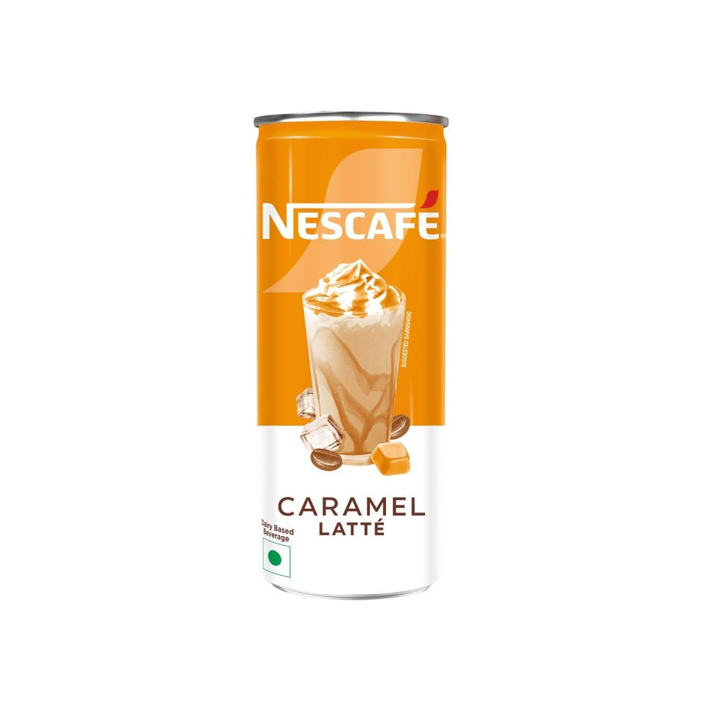 Nescafe Cafe Style Cold Coffee, Caramel Latte : 200 ml