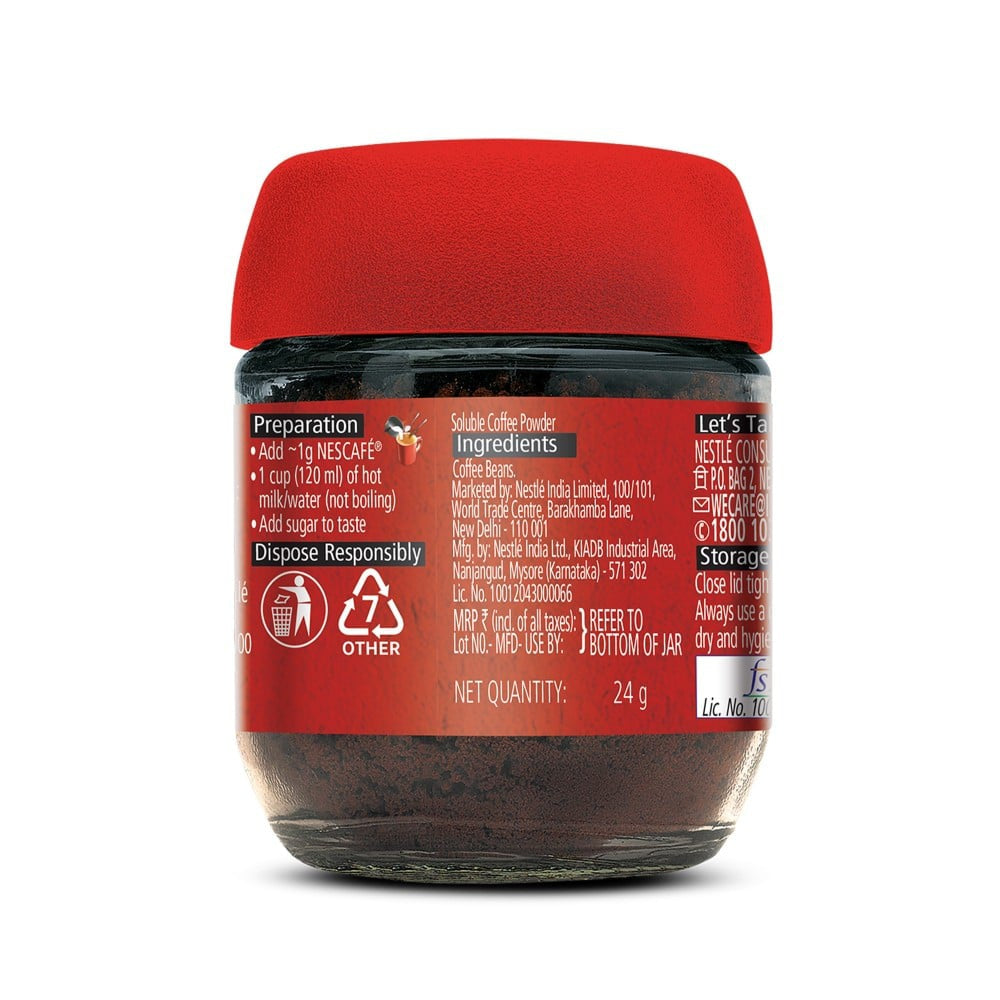 Nescafe Classic Instant Coffee Powder - 100% Pure Coffee : 24 g