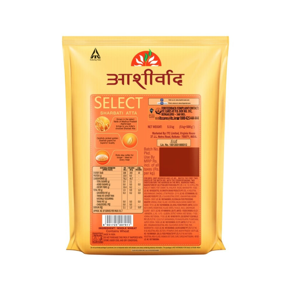 Aashirvaad Select 100% MP Sharbati Atta : 5 kg
