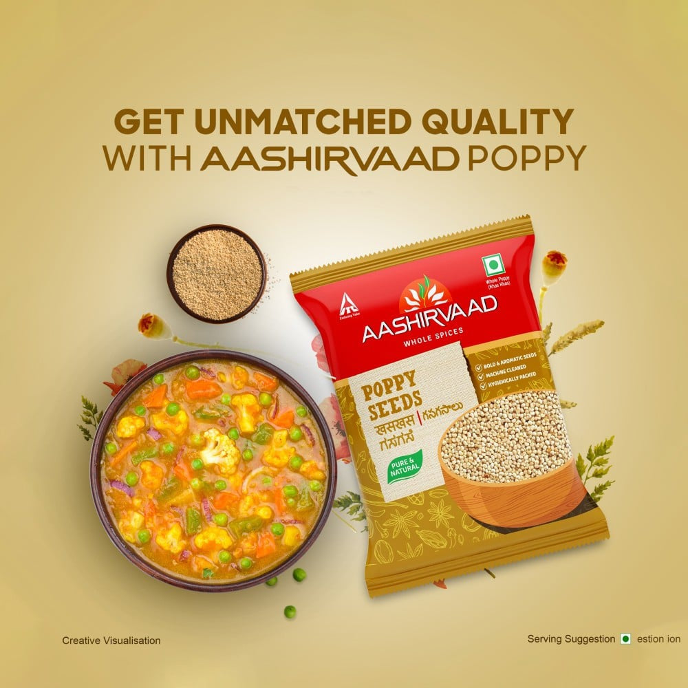 Aashirvaad Pure Whole Poppy Seeds : 50 g