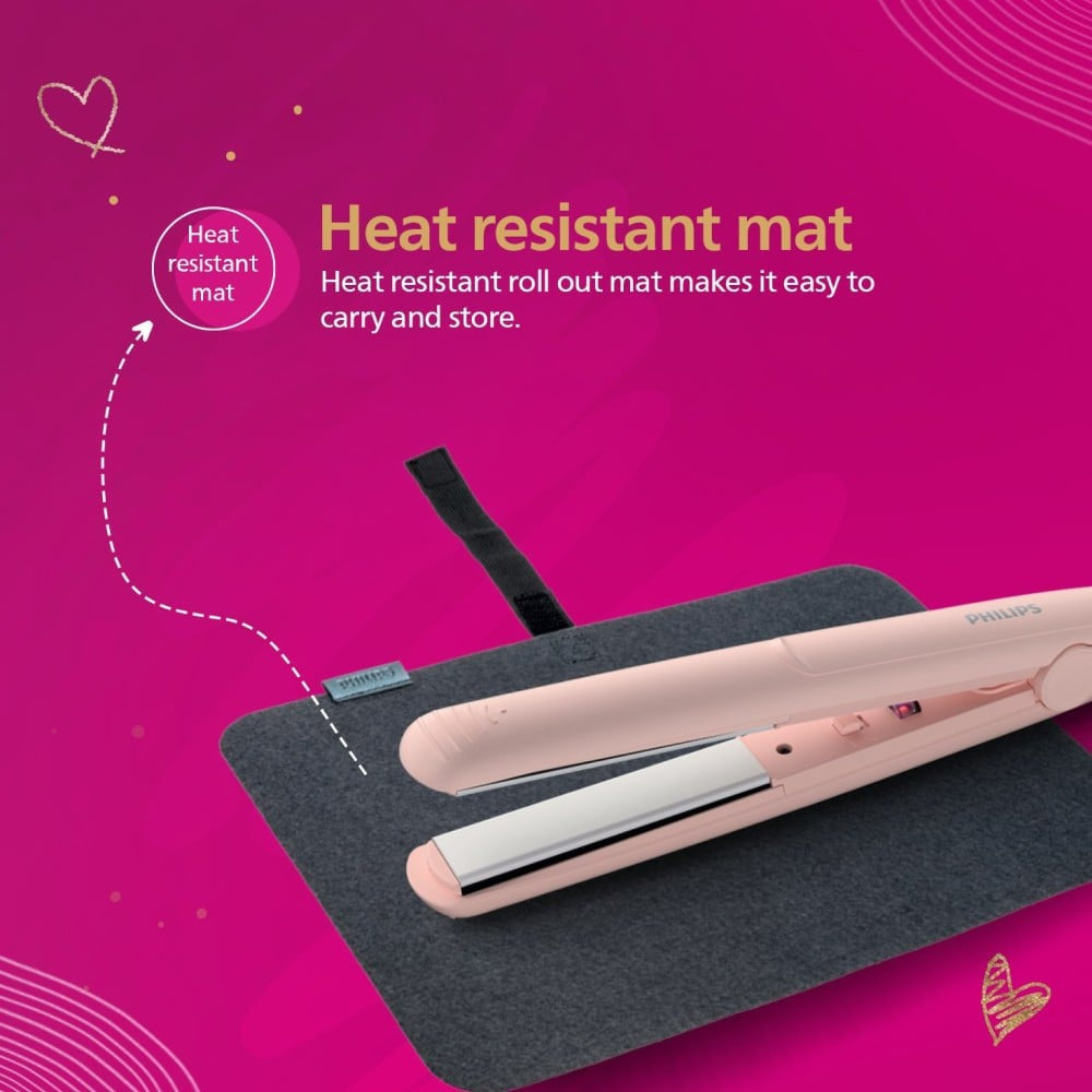 Philips BHS286/00 Style On the Go Hair Straightener (Peach, 31-33 W) : 1 unit