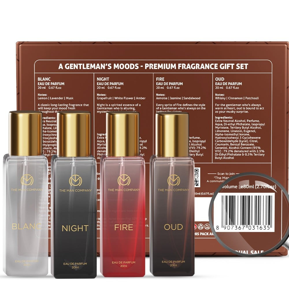 The Man Company Gentleman's Moods Perfume Gift Set : 4 pcs