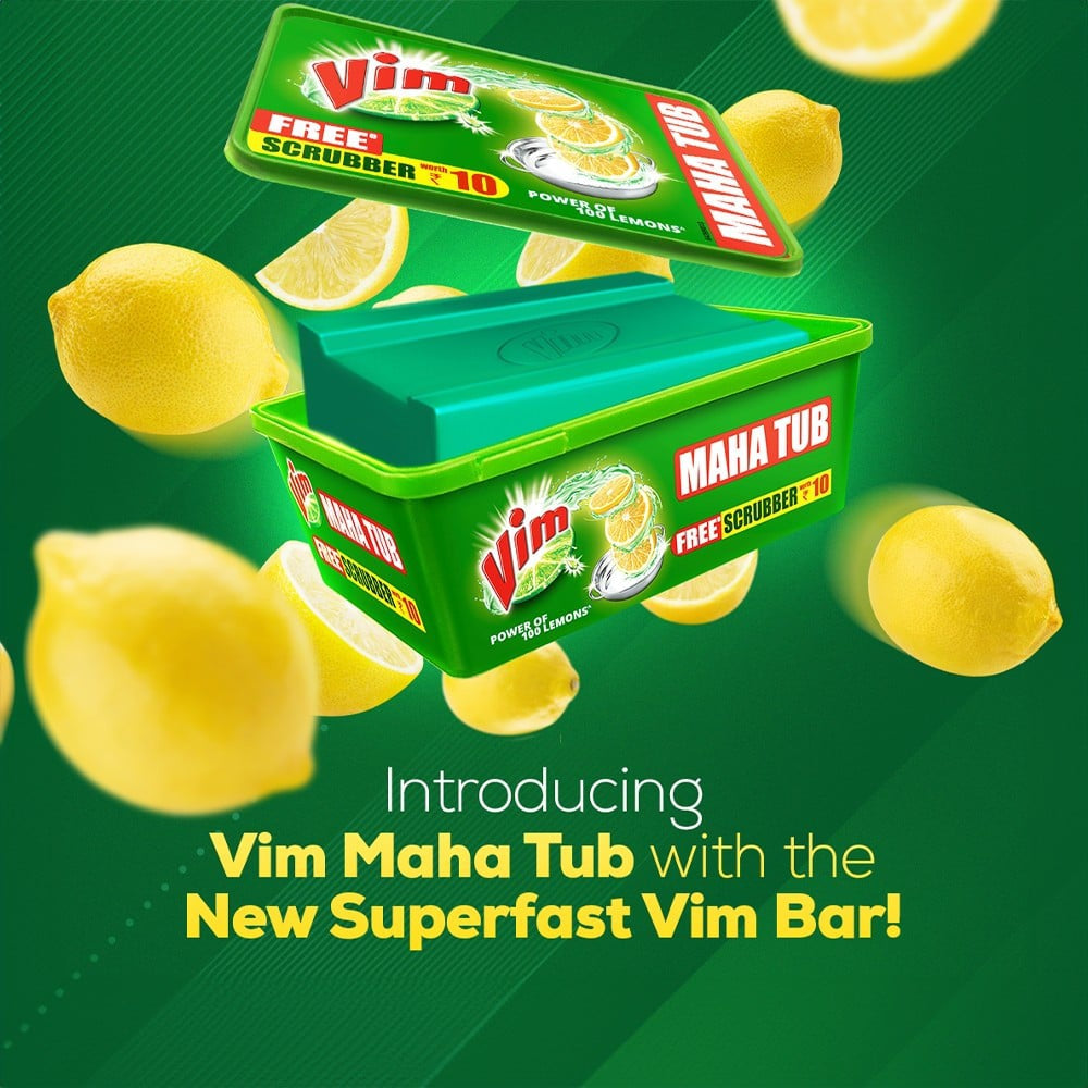 Vim Lemon Tub Dishwashing Tub : 500 g