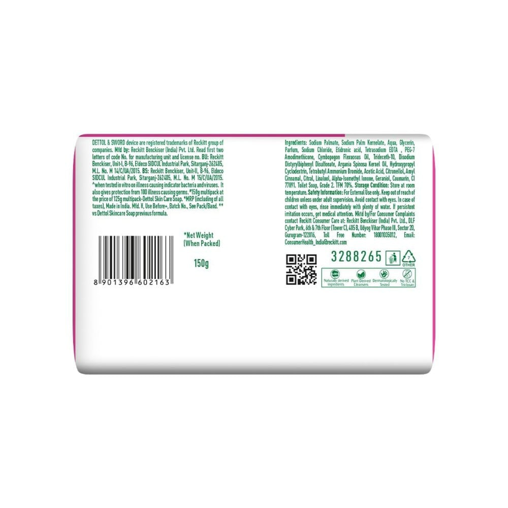 Dettol Skincare Moisturizing Soap (4 x 150 g) : 4 x 150 g