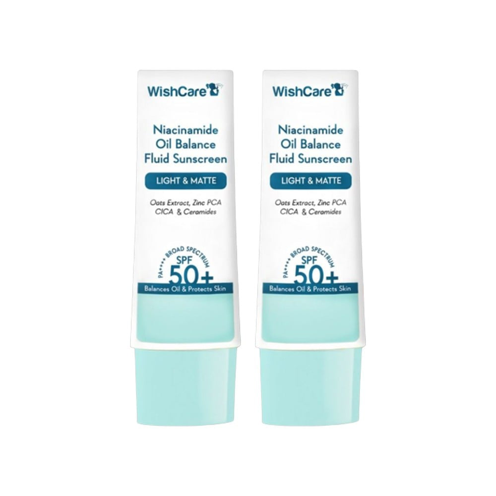 Wishcare Niacinamide Oil Balance Fluid Sunscreen (SPF 50 PA++++) - Pack of 2 : 2 x 50 g