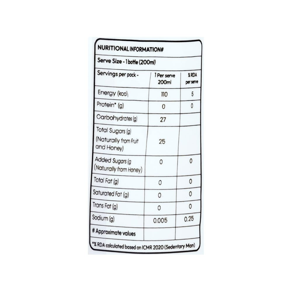 Utopian Orange D-Lite Juice With Honey : 200 ml