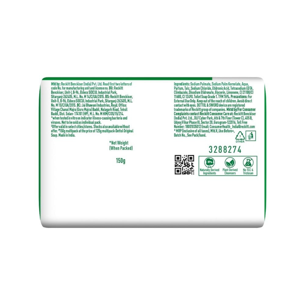 Dettol Original Soap : 4 x 100 g
