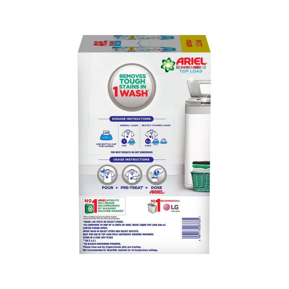 Ariel Matic Top Load Liquid Detergent with Fresh Fragrance : 6 ltr