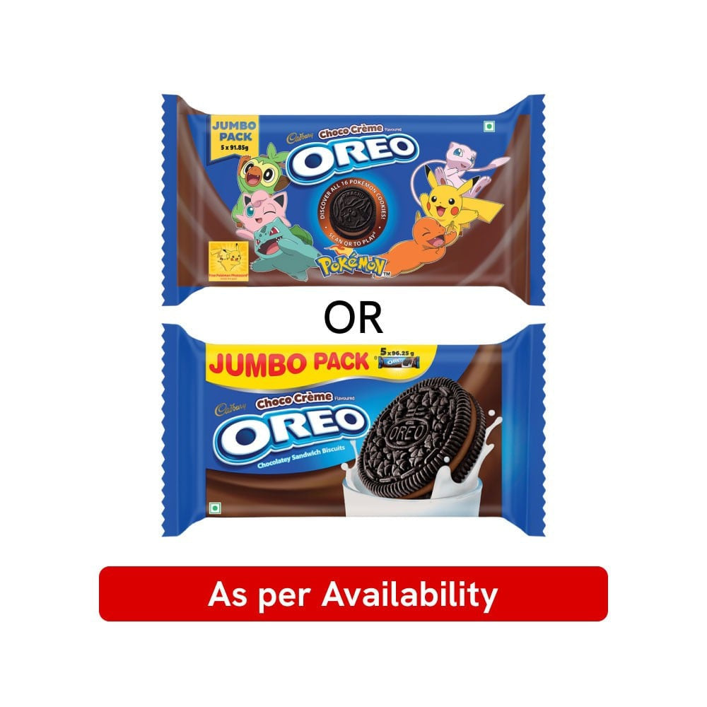 Cadbury Oreo Pokemon Chocolate Flavour Sandwich Cream Biscuits : 481.25