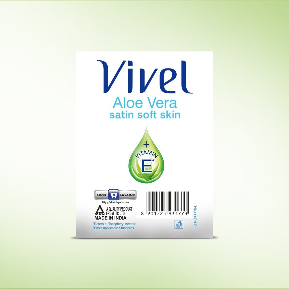 Vivel Aloe Vera Bathing Soap - Pack of 4 : 4 x 150 g