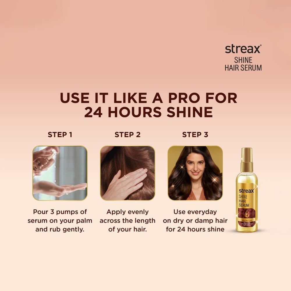 Streax Hair Serum Vitalised with Walnut Oil : 45 ml